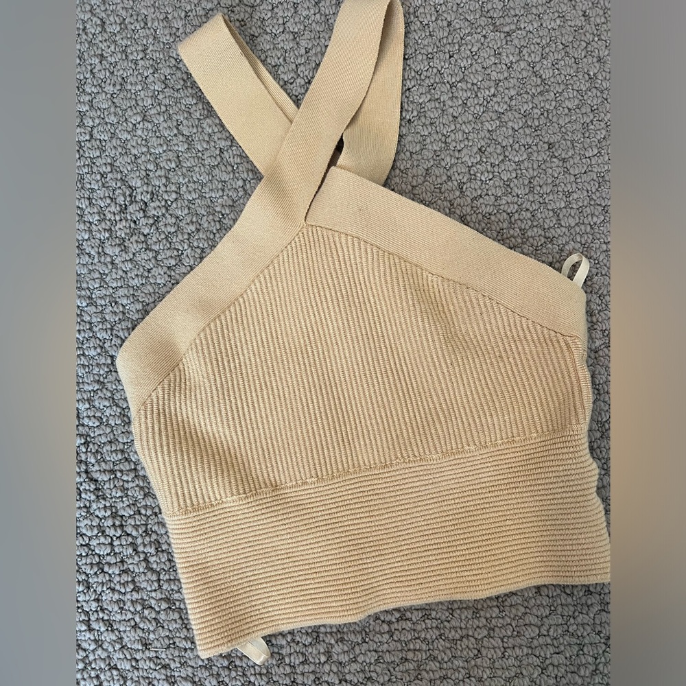 Abercrombie & Fitch Abercrombie Ribbed Halter Neck Top Size